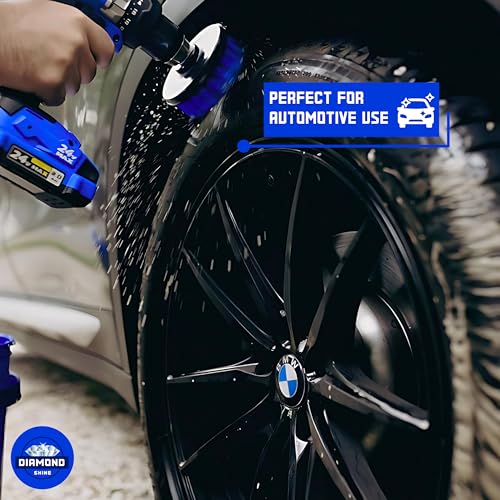 Diamond Shine 3-Pack Multipurpose Drill Brush Attachment Set – Turns Drill Into Electric Power Scrubber for Tile, Grout, Floors, Bathtub & Shower