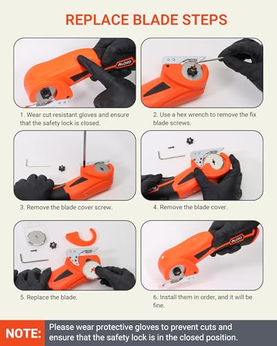 VLOXO Cordless Electric Scissors Cardboard Cutter for Leather