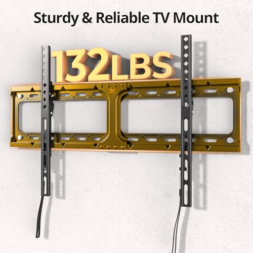 IWORKBOARD Fixed Low Profile TV Wall Mount Bracket for 65 75 inch TVs - size: For 37" to 90" TVs, 24" Studs