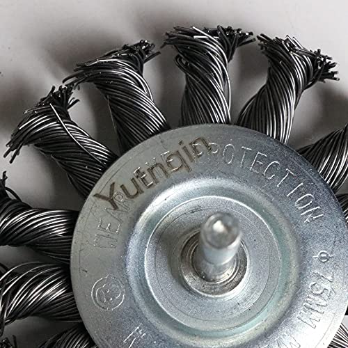 3PCS 3 Inch Knotted Wire Wheel Brushes Kit for Drill with 1/4-Inch Shank,Twist Brush Set Perfect for Rust Removal, Corrosion and Paint,Wire Wheels for Power-Operated Grinders - size: 3 inches