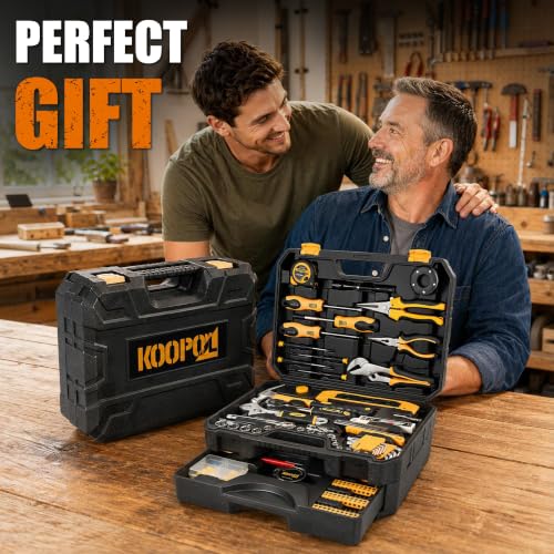 Tool Kit for Home, Basic Tool Set with Magnetic Pickup Tool - color: Three-layer