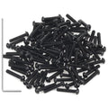105 Pieces M2 x 10mm Button Head Socket Cap Screws, Thread Pitch 0.4mm, Sutemribor M2 Black Screws, 10.9 Grade Alloy Steel, Black Oxide Finish, Fully Threaded - size: M2 x 10mm, style: Button Head