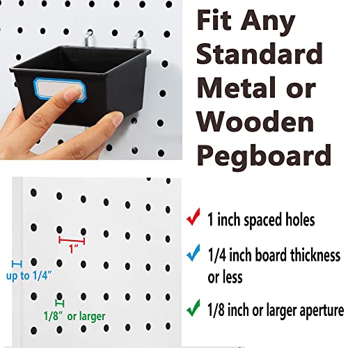 Pegboard Hooks Assortment, for Organizing Various Tools, with Pegboard Bins, 107 PCS, 48 of Which are Locks - style: 107PCS