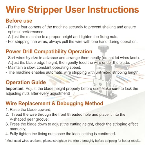 Manual Wire Stripper Machine, 0.06-1" Cable Stripper Tool with 2 Replacement Blades, Drill Powered & Hand Crank Dual-Drive Wire Stripping for Scrap Copper Recycling