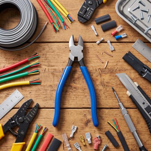 8inch Blue Diagonal Flush Wire Cutting Pliers Side Cutters Pliers Dikes Wire Cutters for Clean Cut and Cutting Needs (1)