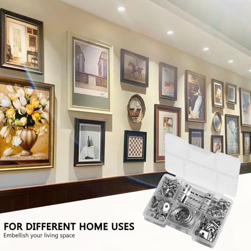 Picture Hanging Wire Kit D Rings Picture Hardware with Screws - size: size_4