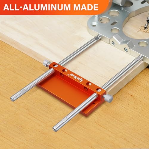 SpeTool Drill Fence for S04001& S04003 Portable Drill Guide, All-aluminum Made Edge Cutting Guide for Drilling Row Holes