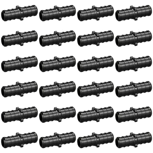 25pcs 1/2" Poly PPSU Barb Crimp PEX Straight Coupling Fittings, No Lead - size: 1/2" Straight, 25pcs