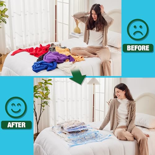 Vacuum Storage Bags, Vacuum Seal Bags for Clothing, 5 Jumbo 5 Large - size: 5 Jumbo 5 Large