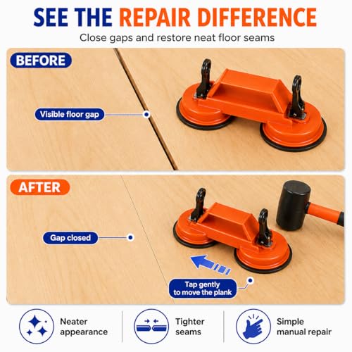Floor Gap Fixer Tool Kit, Double Suction Cup Floor Gap Repair Tool