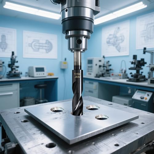 23/32 Drill Bit for Metal and Hardened Steel, M35 Cobalt 1/2 Inch Reduced Shank Industrial Grade Heavy Duty Drill Bit, with Index Storage Case - size: 23/32 in