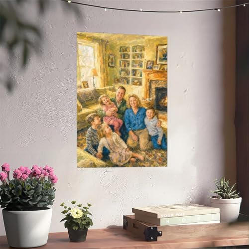 Thick Watercolor Style Portrait Canvas from Photo to Art - color: Thick Watercolor