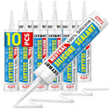 Silicone Caulk & Sealant White,10 Pack - 100% Silicone Sealant (300ml) - color: White, size: 10 Pack