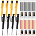 MotiMind 8 Pcs Mechanical Carpenter Pencils, 2.8mm, Black+yellow - color: Black,Yellow