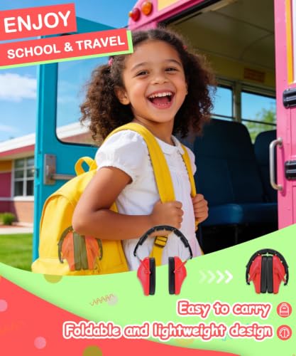 ZOHAN 032 Kids Noise Cancelling Headphones - 25dB NRR Kids Ear Protection, Hearing Protection Safety Ear Muffs for School Monster Truck Fireworks Traveling Studying Concerts Autism - Red - color: 1pack - Red