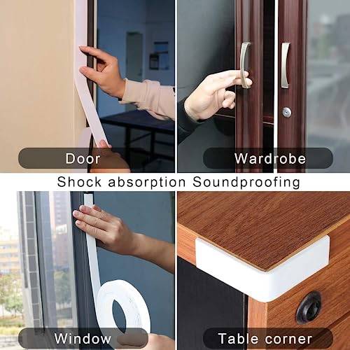 3 Pack Single-Sided Adhesive White Foam Tape, Single-Sided Sealing Strip Foam Pad Sponge Tape Window Weatherproof, Self-Adhesive Insulation Sealing Tape (White) 0.98inX16.4FT - color: White, size: 0.98inX16.4FTX3PACK