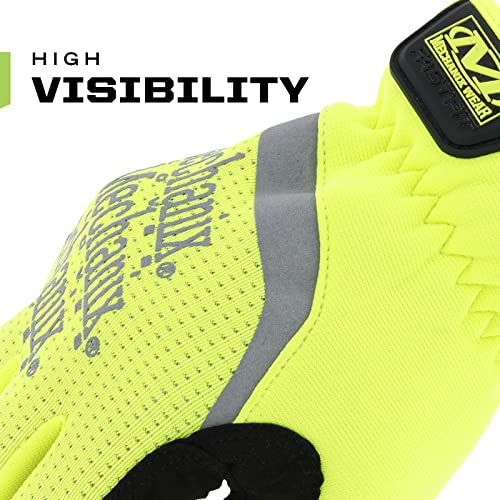 Mechanix Wear Hi-Viz FastFit Touchscreen Gloves, X-Large - color: Fluorescent Yellow, size: X-Large