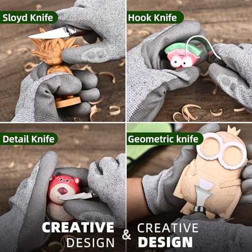 IMYMEE Wood Whittling Kit for Beginners-Complete Whittling Set with 4pcs Wood Carving Knives & 8pcs Basswood Wood Blocks-Perfect Wood Carving Kit Set-Includes Wood Carving Tools for Adults and Kids - color: SET1