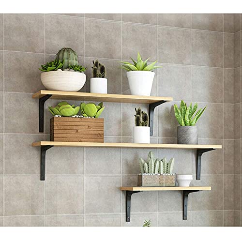 SAYAYO Wall Shelf Bracket Black, 8 X 6 Inch Heavy Duty L Bracket for Wood - color: Black, size: 8 x 6 Inch (4 PCS)