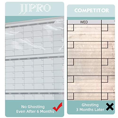 Large Dry Erase Wall Calendar - 60“ x 38" Undated Blank Yearly Planner - Giant Whiteboard 12 Month Poster - Premium Laminated Calendar for Classroom, Office, Project & Family Schedule - size: 60"x38"Yearly