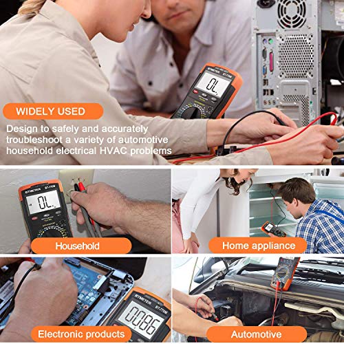 Digital Multimeter TRMS 6000 Count, BTMETER BT-770M Auto/Manual Ranging DMM Electrical Meter Tester for AC/DC Amp, AC/DC Volt, Ohm Capacitance Frequency Continuity Temperature NCV, Auto Backlight