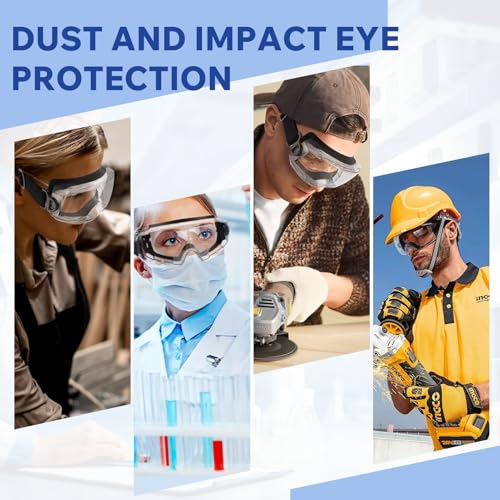 Safety Goggles Over Glasses 2 Pack Anti Fog Lens ANSI Z87.1 Certified | Eye Protection for Chemistry Lab Work & Industrial Use, Impact Resistance, Adjustable Strap, Youth Men & Women - color: 2/Black