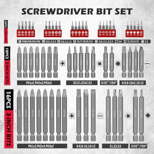 260-Piece Ultimate Precision Screwdriver Bit Set, Premium Security Bit Set Includes Magnetic Security Bits, Nut Driver, Ratchet Wrench and Bits Holder - color: 260 Pcs Multi-tasker Kit