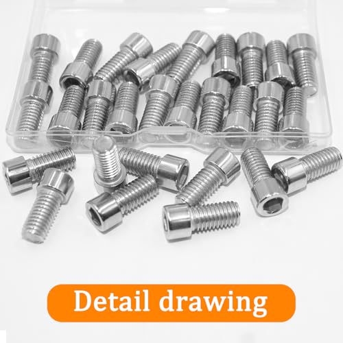 30 Pcs M8 x 16mm Stainless Steel Allen Socket Head Cap Screws, Full Thread Metric Fasteners, Bright Finish for Automotive & Machinery Use - size: M8x16mm-30Pcs