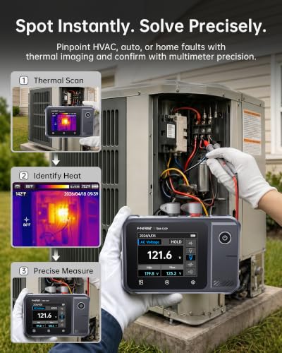 FNIRSI TDM-120P 2-in-1 Thermal Imaging Multimeter, 120x90 IR, -4°F–752°F - color: Thermal Imager + Multimeter