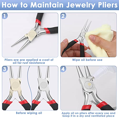 Round Nose Pliers, Wire Jewelry Making Tools Bead Pliers for Wire Wrapping, Jump Rings Making, Jewelry Making Supplies, DIY Craft - style: Round Nose Pliers