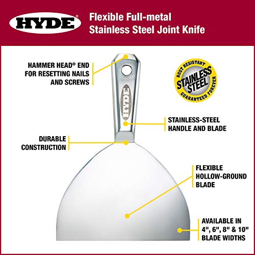 HYDE 06577 Full Metal Joint Knife, 4-inch, Stainless Steel - size: 4"