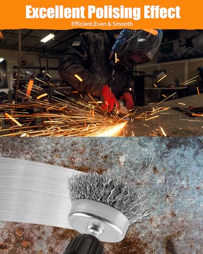 20 PCS Carbon Steel Wire Wheel Cup Brush Set with 1/4" Hex Shank - style: 20pcs(Carbon Steel Wire)