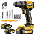Sundpey 620In-lbs Brushless Cordless Drill Set, Power Drill Driver Yellow - color: Yellow