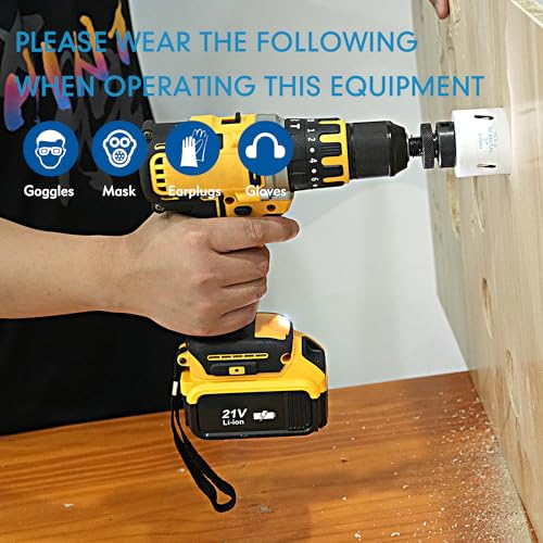 GMTOOLS Hole Saw Kit Bi Metal, with 3/4" to 2-1/2" 22 PCS Saw Blades in Case, Hole Saw Set for Metal, Wood and Plastic, with Clean and Smooth Cutting Edge, Fast Chip Removal - style: BI Hole Saw 22pcs