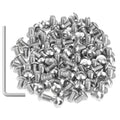 105 Pieces M4 x 6mm Button Head Socket Cap Screws, Thread Pitch 0.7mm, Sutemribor M4 Screws, 304 Stainless Steel, Fully Threaded, Silver - size: M4 x 6mm, style: Button Head