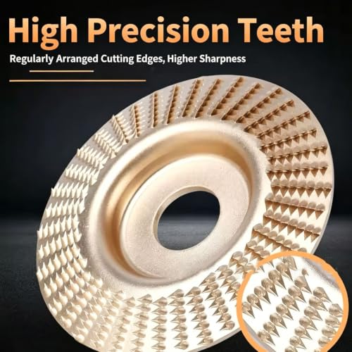 Heavy-Duty Wood Carving Disc Set, Tungsten Carbide Cutting Wheel, Angle Grinder Wood Carving Disc Set, Angle Grinder Polishing Pad for 4" & 4-1/2"Grinders, Sanding(3*Flat Surface)