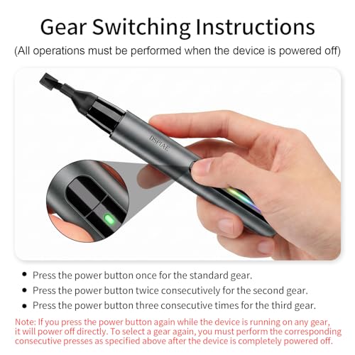 Iesooy for DSPIAE PRO Reciprocating Electric Sanding Pen, 5-Speed and USB Charging with LED Light, Multi-Purpose Power Tool, Mini Power Sander for Sanding, Polishing, Finishing, DIY Crafts
