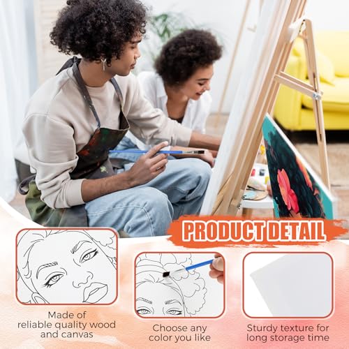 Sherr 140 Pcs 20 Set Pre Drawn Canvas Painting Kit, Elegant Lady - style: Elegant Lady