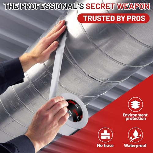 ETERART Aluminum Foil Duct Tape, High-Temp Seal for HVAC,2" x 40Yds - size: 2 Inches x 40 Yards