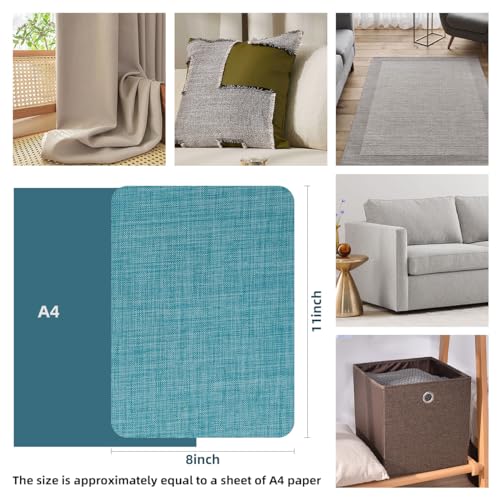 WILDREEDS 2 Pcs 8 x11 Inch Linen Repair Patches, Self-Adhesive Fabric Patch for Sofas, Couch, Furniture,Tote Bags, Car Seats (Blue) - color: Blue