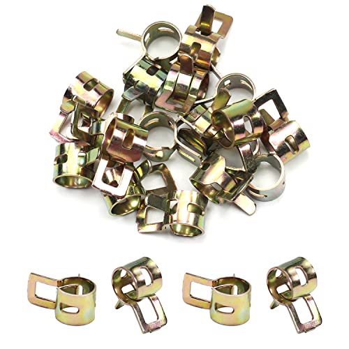 Fielect 2/7" / 7mm Spring Band Type Vacuum Hose Pipe Clamp Low Pressure Air Clip Clamp 100pcs - size: 7mm
