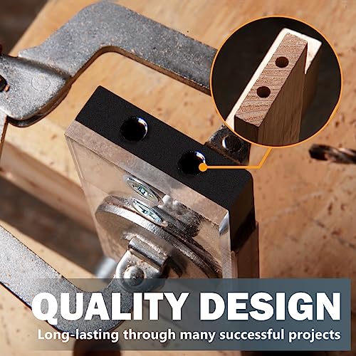 POWERTEC 72065 1/4" Dowel Drilling Jig & 100pk 1/4" Shelf Peg Set with Laser Cut Alignment Marker with Depth Scale, Cobalt Drill Bit, Split Ring Stop Collar & Spoon Shaped Shelf Pins Support Pegs - style: 1/4" Dowel Drilling Jig Set w/Pegs (100PK)