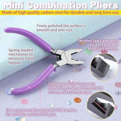 SPEEDWOX Mini Linesman Combination Pliers - Jewelry and Safety Wire Pliers - Screw Extractor and Removal Tool for Stripped Screws - style: Linemans Pliers