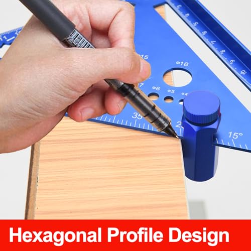 Tall Stair Gauges for Framing Square with Holder & Hook, 2P/Blue - color: Blue