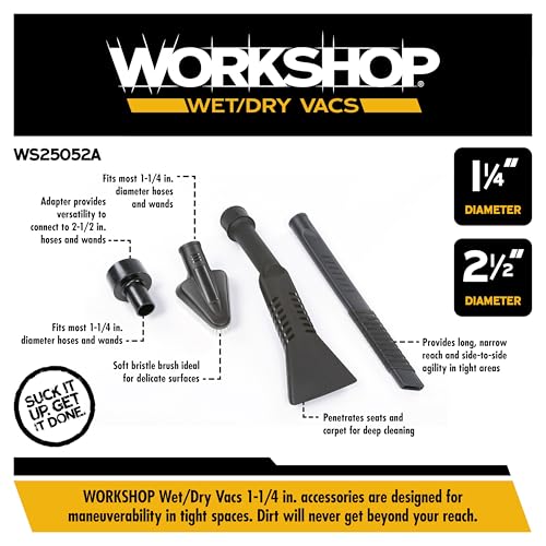WORKSHOP Wet/Dry Vacs WS25052A 2-1/2-in. Car Cleaning Vacuum Attachment Kit