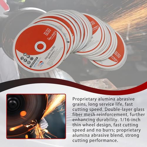 25 Pack 7"x1/16"x7/8" Cut-Off Wheel - Metal & Stainless Steel Cutting Discs - size: 25pcs 7"*1/16"*7/8"