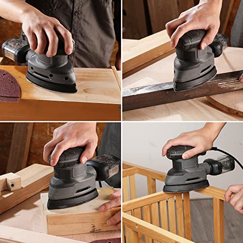 WORKPRO Mouse Sander Pads, 5-Hole Detail Sandpaper, 150 Pack - style: Mouse Sander Pads