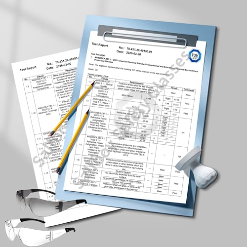 Salfboy Ansi Z87.1 Certified Safety Glasses, Bulk Protection Glasses - color: Clear