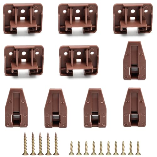 Surf Turtle 5Sets Center Mount Drawer Track Guide Glides Replacement Parts - style: 5 Pack/Classic