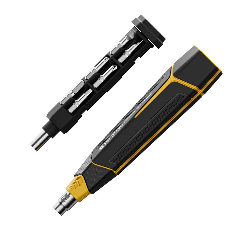 Hanboost 16 in 1 Magnetic Precision Screwdriver Set, 2-in-1 Dual-Handle Repair Tool Kit with 14 CR-V Bits (H4 & H6.3), 5NM High Torque for Electronics, PC, Furniture Assembly & DIY Makers.